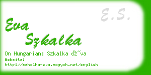 eva szkalka business card